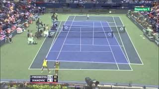 Ivanovic vs Pironkova 2012 US Open Highlights [upl. by Nnaeirb]