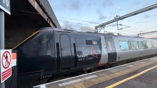 1816 Avanti West Coast Service To Holyhead At Lichfield Trent Valley [upl. by Nollad488]