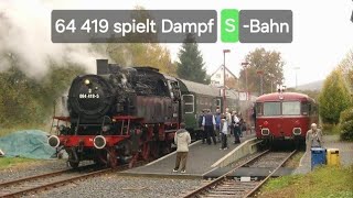 64 419 spielt Dampf SBahn zwischen Betzdorf und Daaden [upl. by Angy]