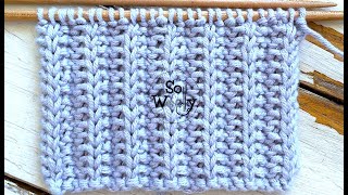 New Tworow repeat stitch pattern perfect for knitting scarves  No purling required  So Woolly [upl. by Stedt]