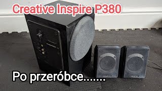 Subwoofer komputerowy Creative Inspire P380  nieudana przeróbka na głośnik samochodowy Pioneer [upl. by Yatnuahs]