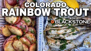 Colorado Rainbow Trout with Potatoes  Blackstone Griddle [upl. by Kohcztiy]