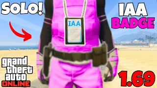 UPDATED HOW TO GET THE IAA BADGE ON ANY OUTFIT IN GTA 5 ONLINE 169 Super Easy [upl. by Bright94]