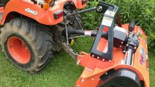 BX2200 with Woodmaxx FM62 Flail Mower [upl. by Mungovan345]