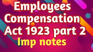 Employees compensation act 1923 full lecture tamil part 2  workmen compensation  Labour law lesson [upl. by Gnivri]