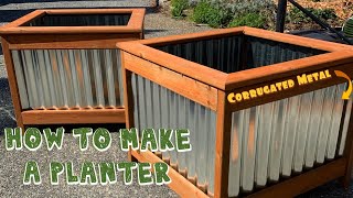 How to Make a Planter with Corrugated Metal [upl. by Anelem811]