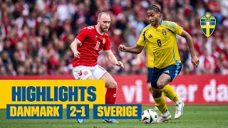 Highlights Danmark – Sverige 21  Förlust i nordiska derbyt [upl. by Peony]