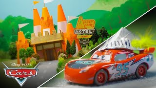 How the Brave ﻿Lightning McQueen Saves Princess Sally  Pixar Cars [upl. by Reyna]