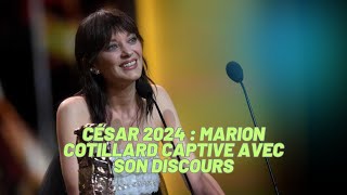 César 2024  Marion Cotillard illumine la scène son discours fait le buzz [upl. by Hendricks]