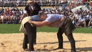 Mittelländisches Schwingfest 2018 Habstetten BE Schlussgang Aeschbacher Matthias  Käser Remo [upl. by Pozzy]