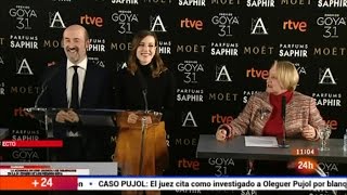 Premios Goya2017  Lectura de los nominados en la Academia de Cine [upl. by Lasiaf]