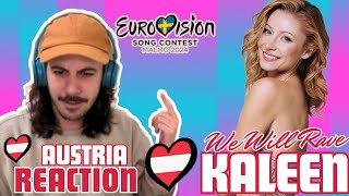 🇦🇹 Reaction Kaleen  We Will Rave SUBTITLED  Reacting to Austria Eurovision 2024 [upl. by Penhall]