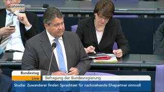 Befragung der Bundesregierung  Sigmar Gabriel zur Energiepolitik am 07052014 [upl. by Hagood641]