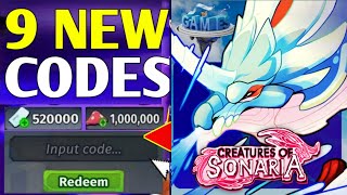 NEW CODES CREATURES OF SONARIA CODES AUGUST 2024  ROBLOX CREATURES OF SONARIA CODES 2024 [upl. by Herrle]