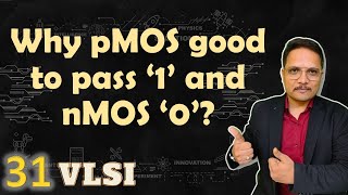 Why is pMOS is good to pass logic 1 and nMOS is good to pass logic 0  VLSI by Engineering Funda [upl. by Emyle]