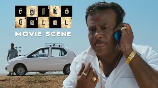 sathuranga vettai movie scene NATTY MISSION ONE H VINOTH [upl. by Clayton602]