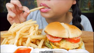 SUELL ASMR BITES ONLY CHEESEBURGER AND FRIES ASMR [upl. by Marijn]