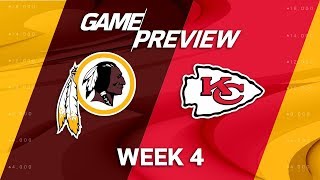 Washington Redskins vs Kansas City Chiefs  Week 4 Game Preview  NFL Playbook [upl. by Yelyk]