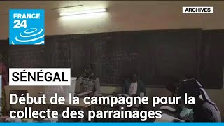 Présidentielle au Sénégal  début de la campagne pour la collecte des parrainages • FRANCE 24 [upl. by Limhaj752]