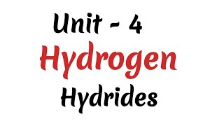 Hydrides  Hydrogen  Unit  4  TN class 11chemistry  in Tamil [upl. by Nomla]