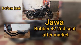 jawa bobber 42 back seat installation in Jammu [upl. by Arvonio]