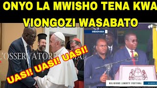 MAKAMU WA RAIS KUWAONYA VIONGOZI WASABATO UASI UASI UASI ONYO LA MWISHO KWA VIONGOZI WASABATO [upl. by Beau]