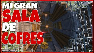 CONSTRUYO LA SALA DE COFRES DEFINITIVA  MINECRAFT SURVIVAL TECNICO 121 [upl. by Erbes932]