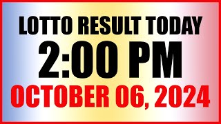 Lotto Result Today 2pm October 6 2024 Swertres Ez2 Pcso [upl. by Terbecki190]