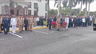 Honores militares al despedir el cadáver del mayor general R Ramiro Matos González [upl. by Oicelem]