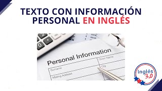 Texto de información personal en inglés [upl. by Arten]