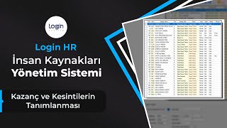 Login HR  Kazanç ve Kesintilerin Tanımlanması [upl. by Yelrebmyk]