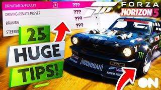 25 HUGE TIPS For Forza Horizon 5 [upl. by Lleoj]