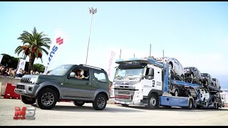 SUZUKI JIMNY 2015  FIRST TOWING TEST VS TRUCK [upl. by Lauren]