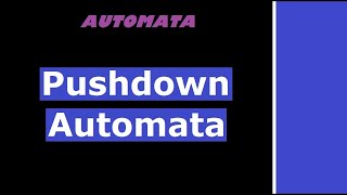 Pushdown Automata شرح [upl. by Agneta]