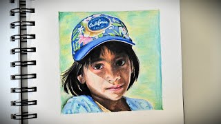 Colour Pencil Portraits Sketch  6 [upl. by Revkah864]