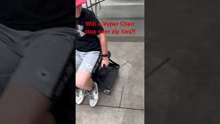 Will a Vyper Chair roll over zip ties No Problem vyper vyperchair automobile shop heavyduty [upl. by Hamachi]