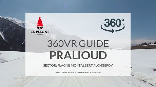 Pralioud piste  La Plagne  MontalbertLongefoy  Full HD360VR [upl. by Nyladnewg222]