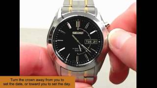 Instructions How to Set the Day and Date of a Watch [upl. by Mert]