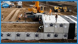 HUGE PRECAST CONCRETE PANELS Production Machines amp Installation Process Aluminum Forming System [upl. by Saba]