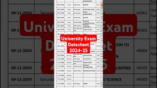 University exam datesheet 202425 ba bsc bcom 1st 3rd 5th semester exam time table 202425 [upl. by Prissie]