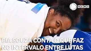 Bia Souza campeã olímpica conta o que faz no intervalo entre lutas [upl. by Haila]