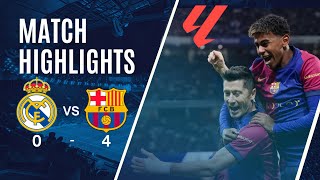 Real Madrid 0 vs 4 Barcelona  ElClassico Highlight [upl. by Pytlik574]