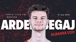 Arden Begaj 7’0” big man and University of North Florida commit looks good in Eurobasket U20 🇦🇱 [upl. by Kilgore]