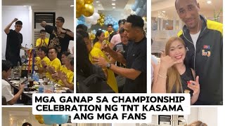 mga kaganapan sa championship dinner celebration ng Tnt tropang giga kasama kameng mga fans [upl. by Leffen]