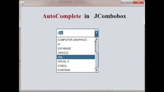 AutoComplete search in a jcombobox JAVA Swing [upl. by Caresa]