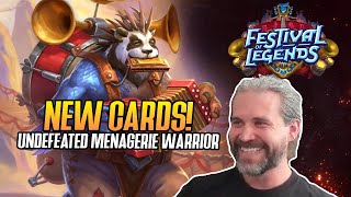 Hearthstone NEW CARDS Undefeated Menagarie Warrior [upl. by Naivad]