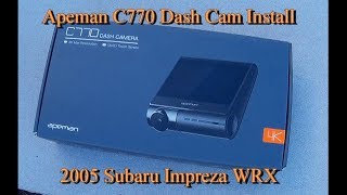 Apeman C770 Dash Cam Install  2019 [upl. by Salokcin]