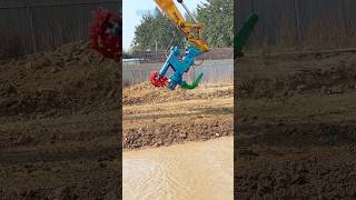 Powerful Excavator Dredge Pump in Action Generated using dredgepump shortvideo RustRenewal [upl. by Kella]