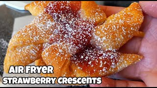 Air Fryer Pillsbury Crescent Rolls Recipe  Strawberry Filled Crescent Rolls [upl. by Enylecoj]