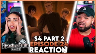 TO SAVE THE WORLD  Attack On Titan Season 4 Episode 24 Reaction and Review [upl. by Hoebart]